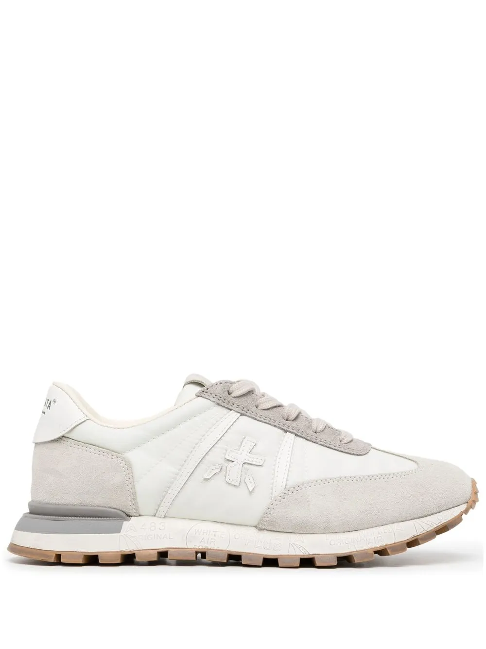 

Premiata logo-patch leather sneakers - White