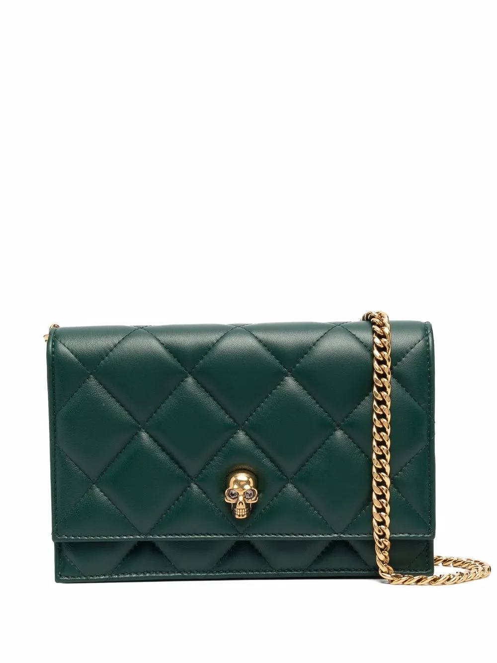 

Alexander McQueen bolsa de hombro capitonada - Verde