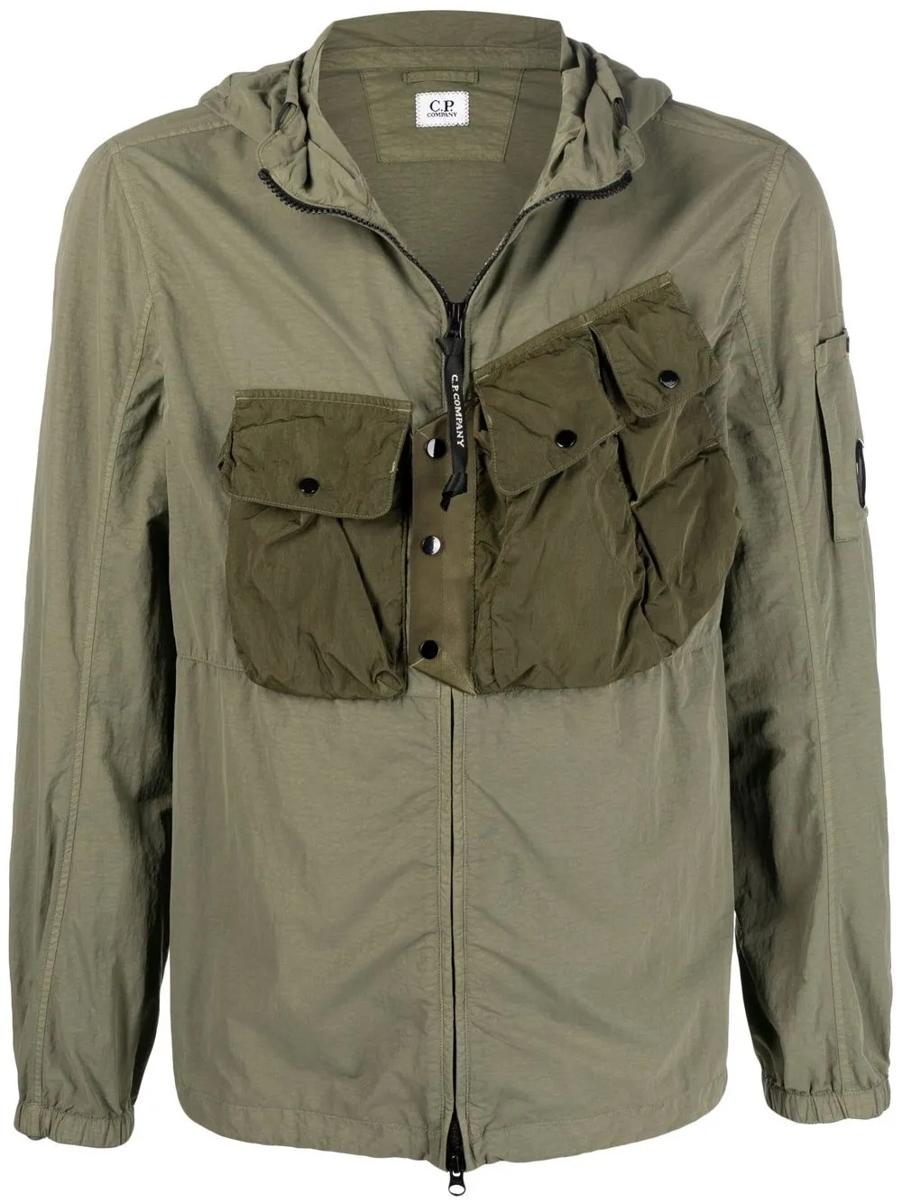 Cp company khaki hot sale goggle jacket