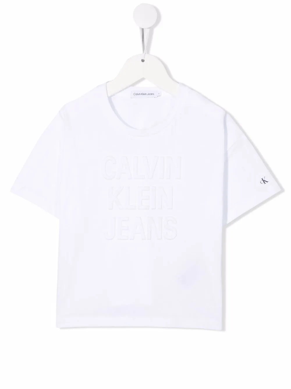 

Calvin Klein Kids camiseta con logo en relieve - Blanco