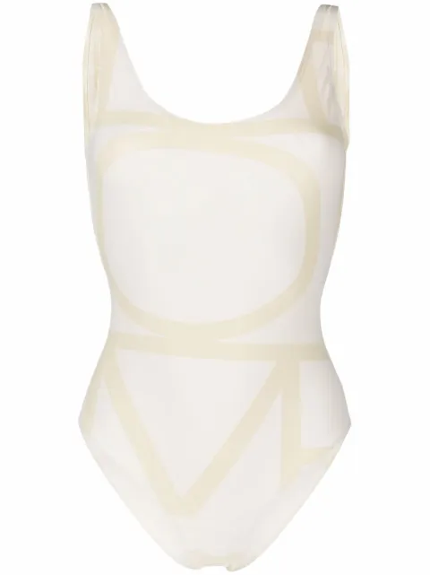TOTEME traje de baño con logo estampado