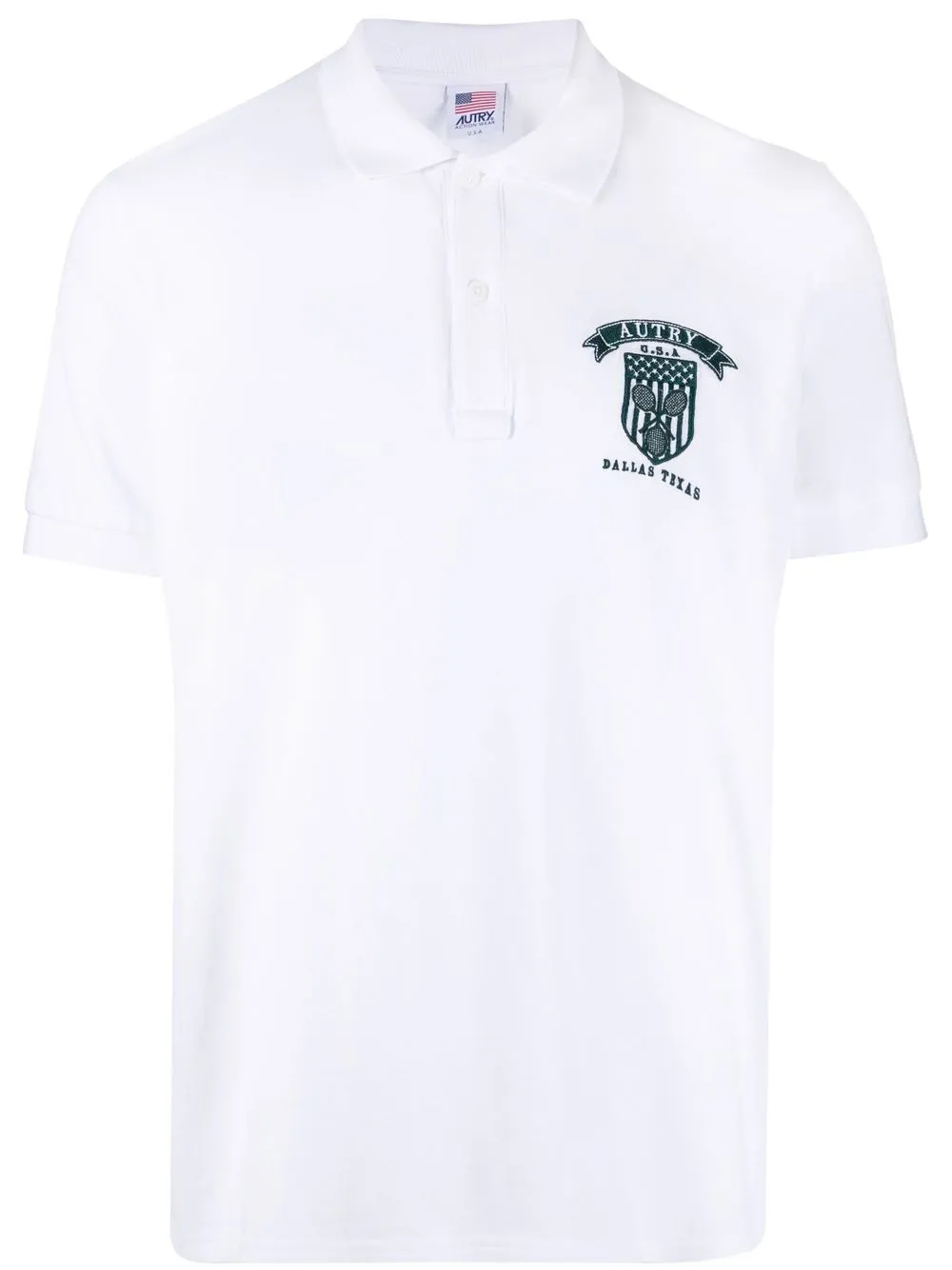 

Autry playera tipo polo con distintivo bordado - Blanco