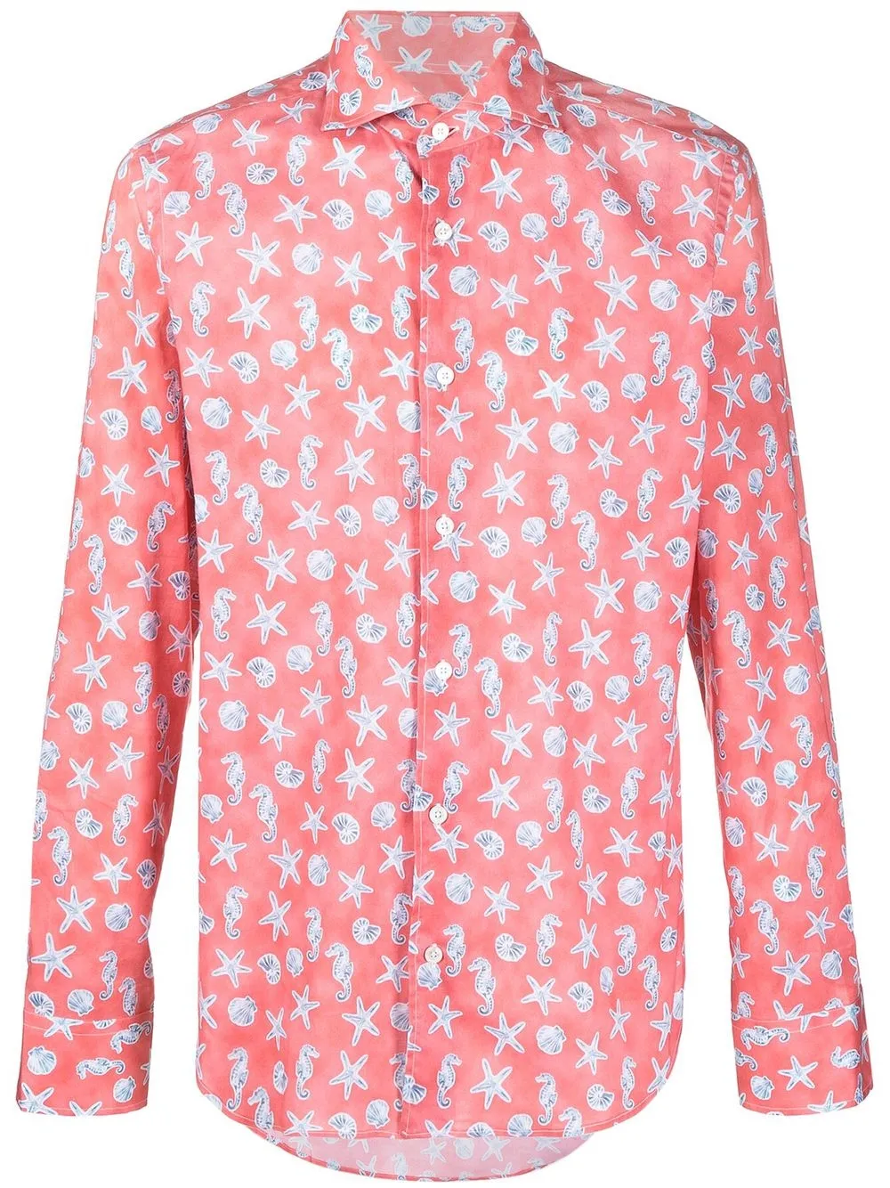 

Fedeli camisa con concha de mar estampada - Rosado