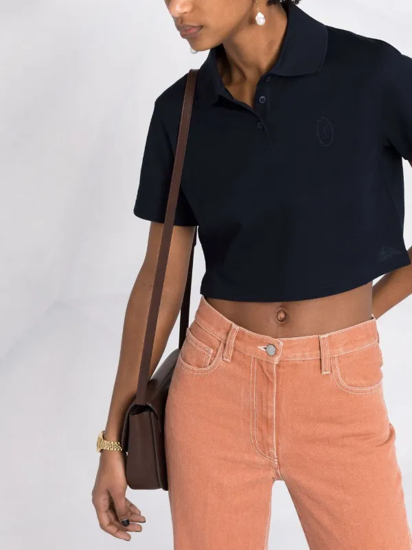 crop top polo blouse