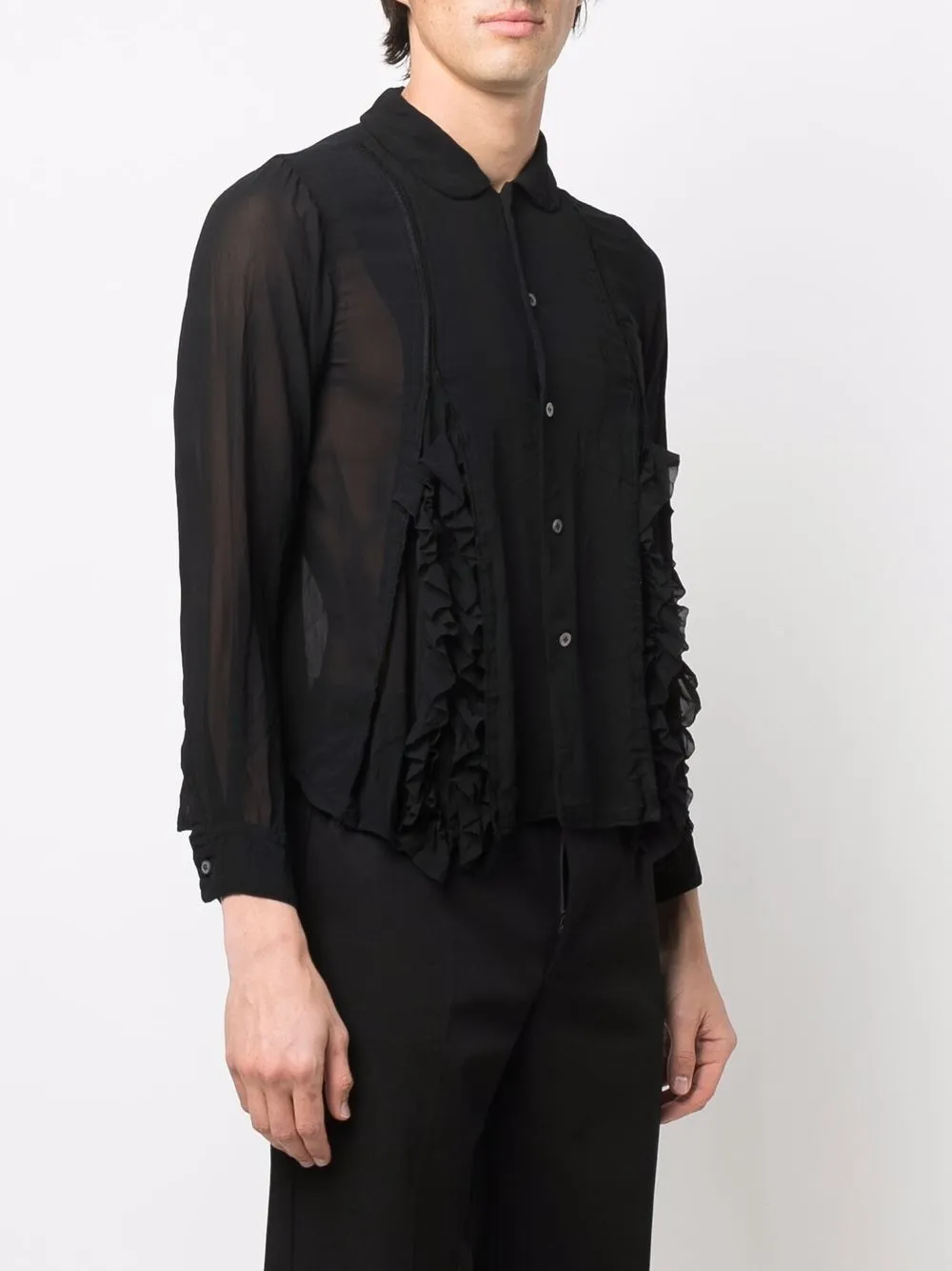 comme des garcons ruffle blouse