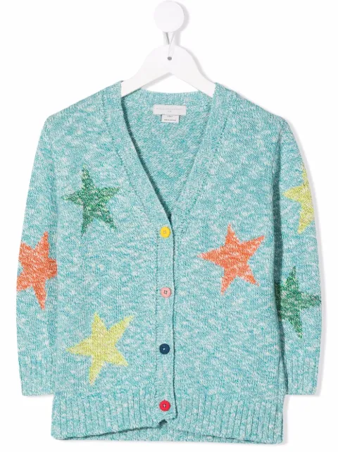 Stella McCartney Kids كارديغان بحياكة إنتارسيا نجمة