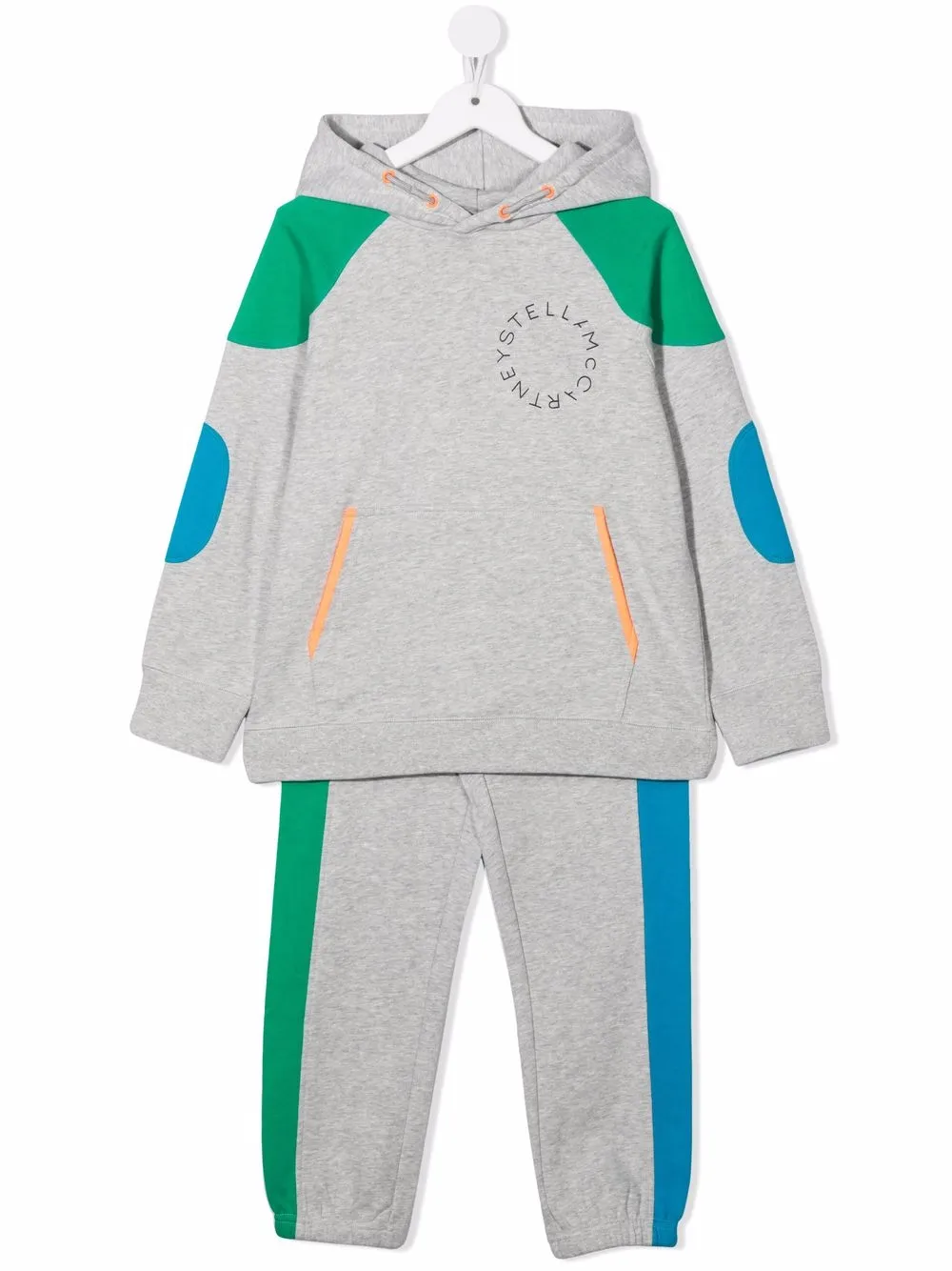 

Stella McCartney Kids chamarra deportiva con diseño color block - Gris