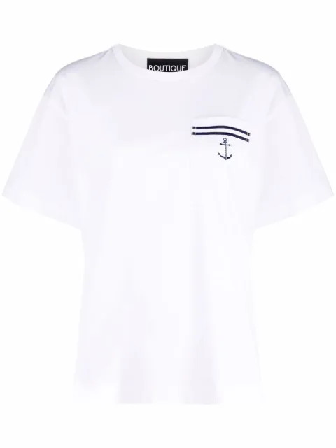 embroidered-anchor T-shirt