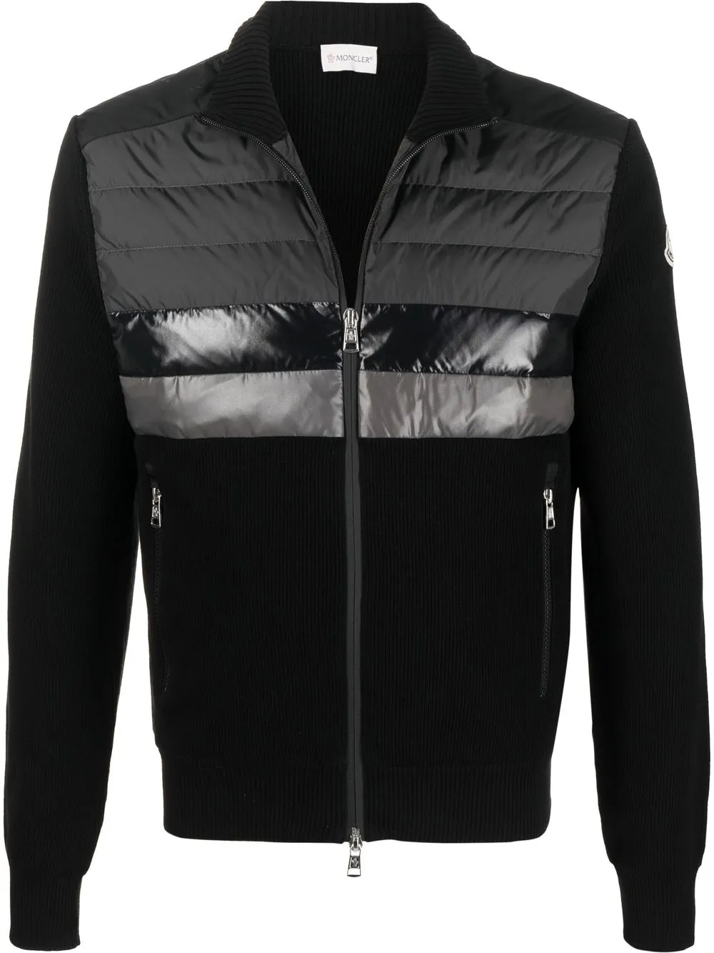 Moncler zip-up down jacket | Black | Image 1