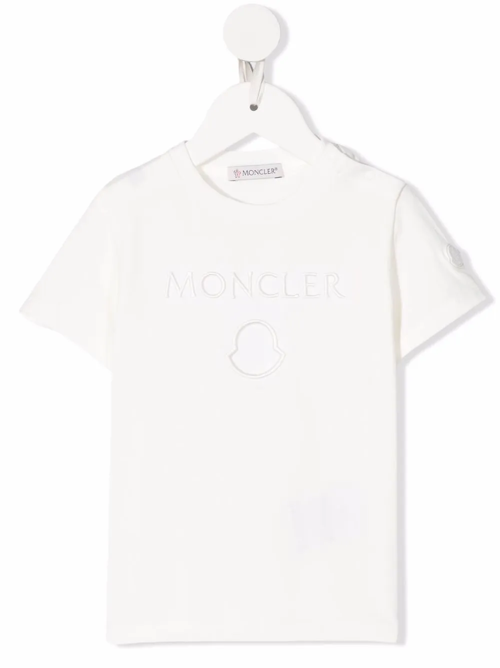 

Moncler Enfant playera con logo bordado - Blanco