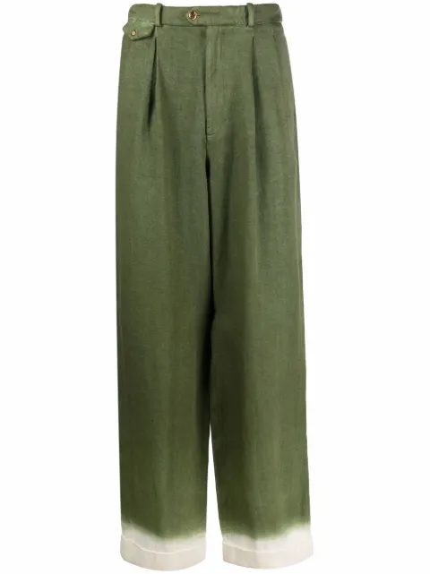 Nick Fouquet pantalones anchos con dobladillo en contraste