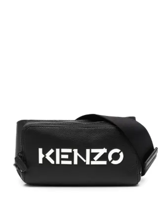 Kenzo logo print Leather Belt Bag Farfetch