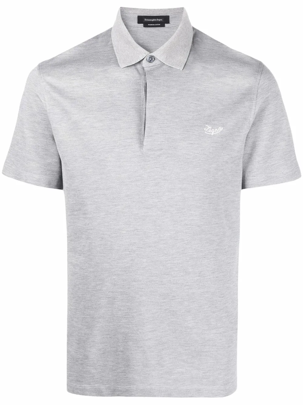

Zegna playera tipo polo con logo bordado - Gris