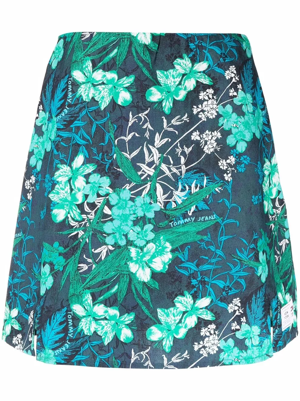 

Tommy Jeans falda midi con estampado floral - Azul
