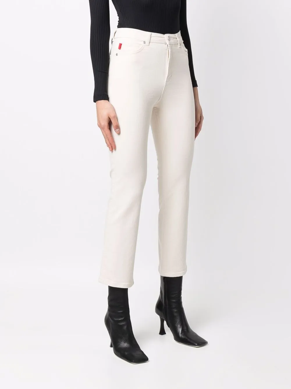 Hugo Boss Skinny Cropped Jeans In Neutrals