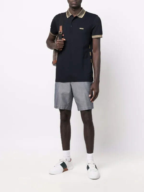BOSS Tailored concealed-front Shorts 