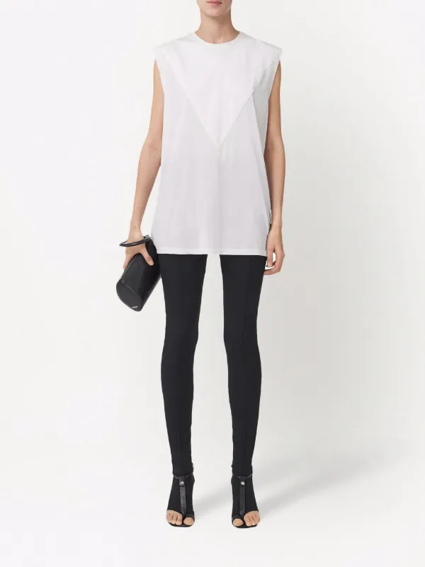Burberry Panel Detail Sleeveless Top White FARFETCH IN
