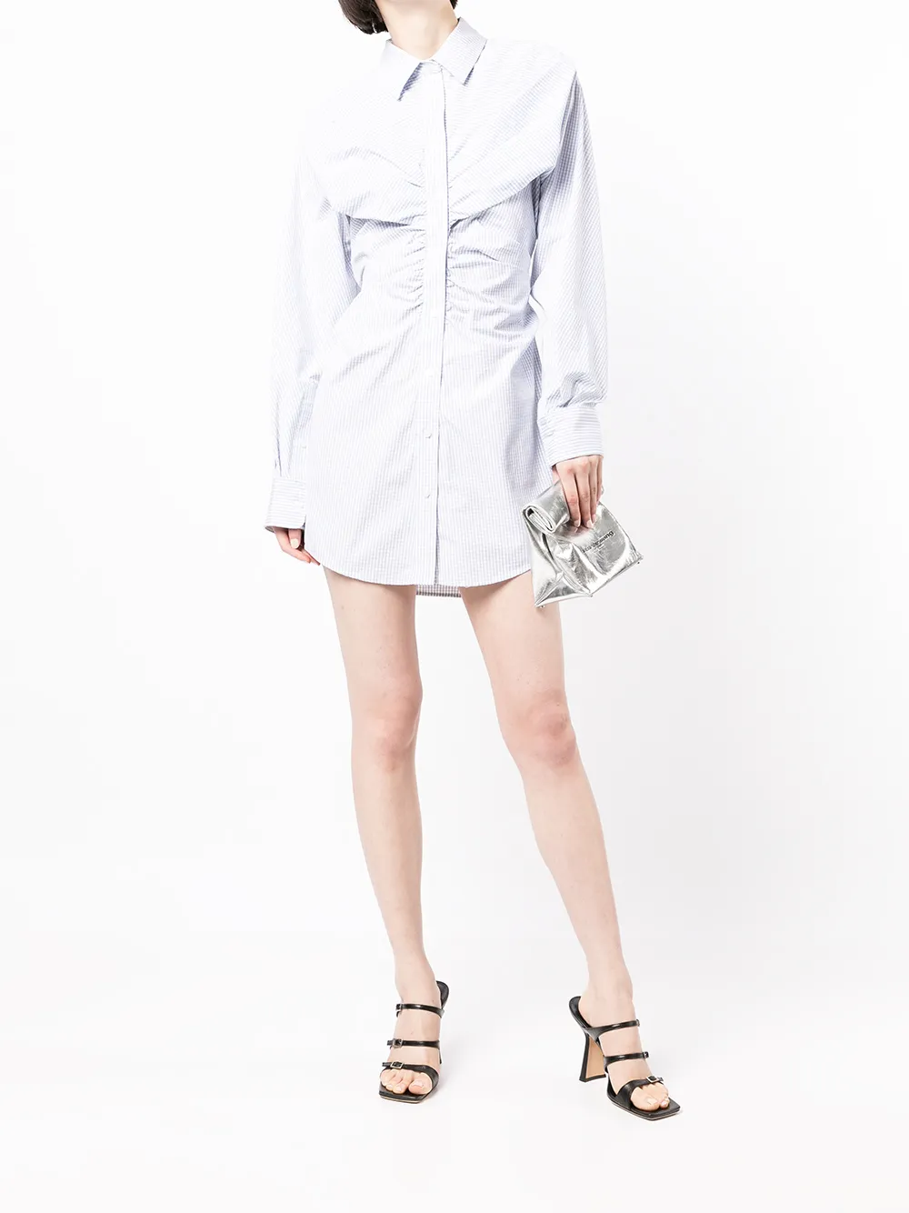 Alexander Wang Geruite blousejurk - Blauw