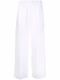 ASPESI elasticated straight-leg trousers - White