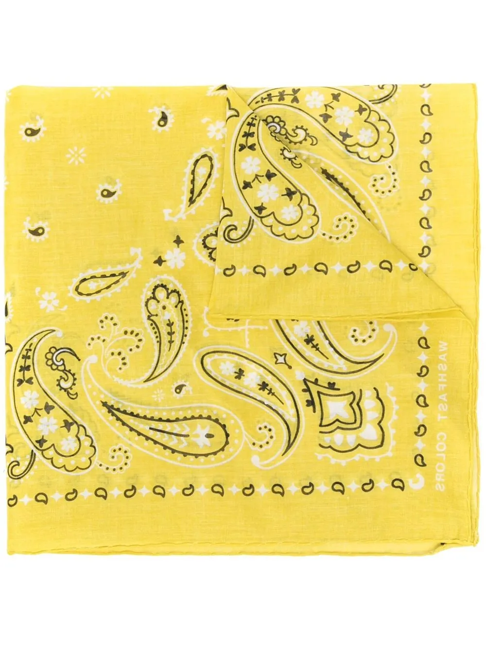 

Alanui mascada con forma cuadrada y estampado de bandana - Amarillo