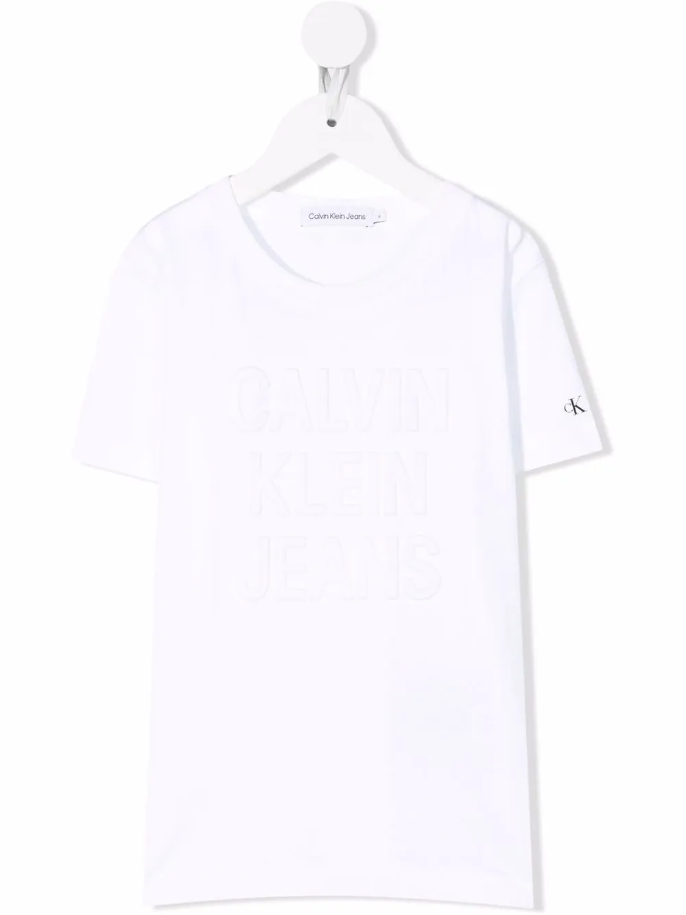 

Calvin Klein Kids embossed-logo T-shirt - White