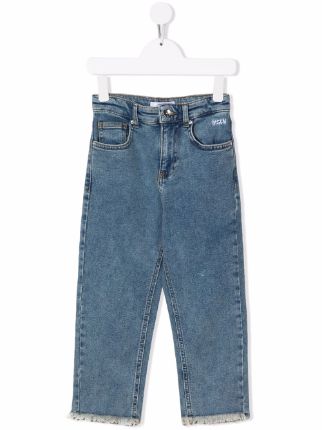 MSGM Kids logo-print straight-leg Jeans - Farfetch