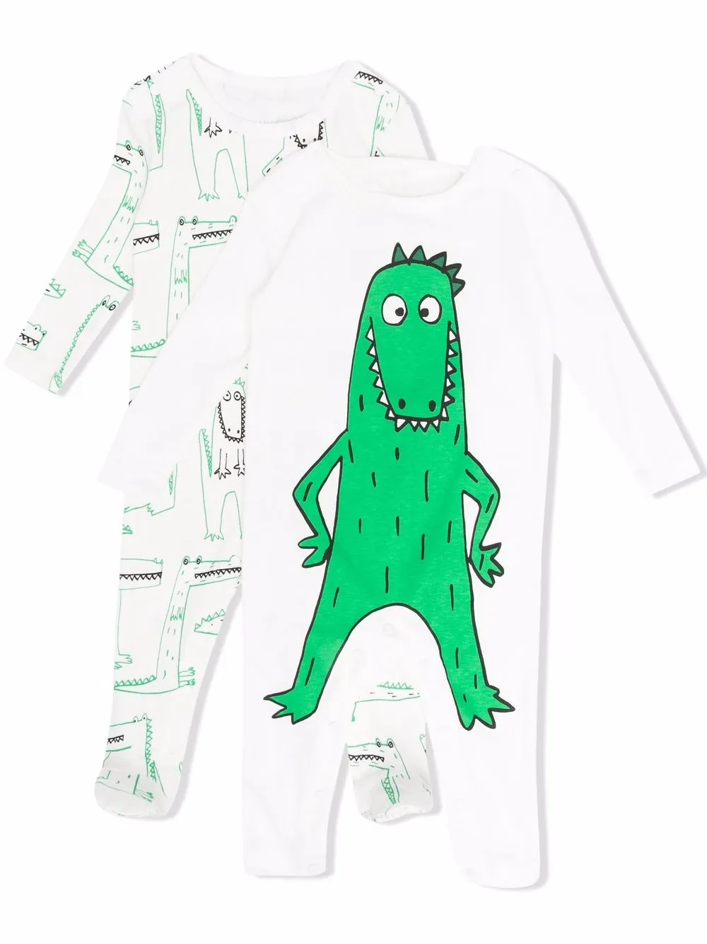 

Stella McCartney Kids dinosaur-print onesie - White