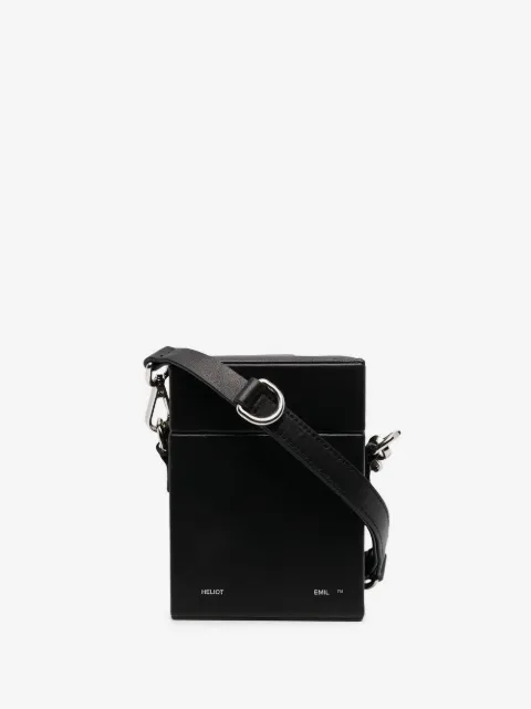 HELIOT EMIL leather-box messenger bag