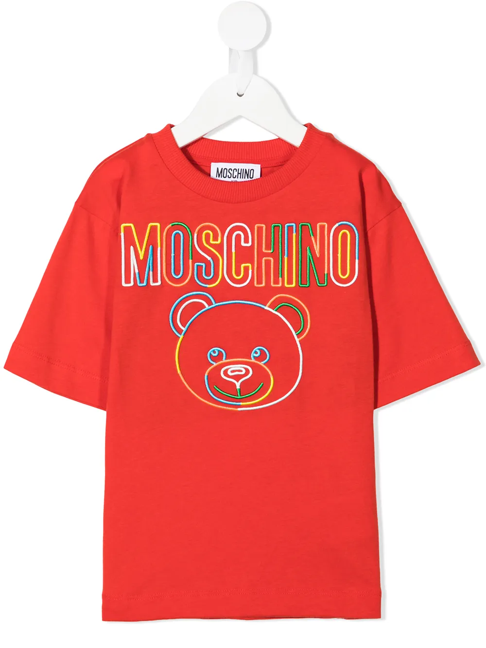 

Moschino Kids playera con motivo Teddy Bear - Rojo