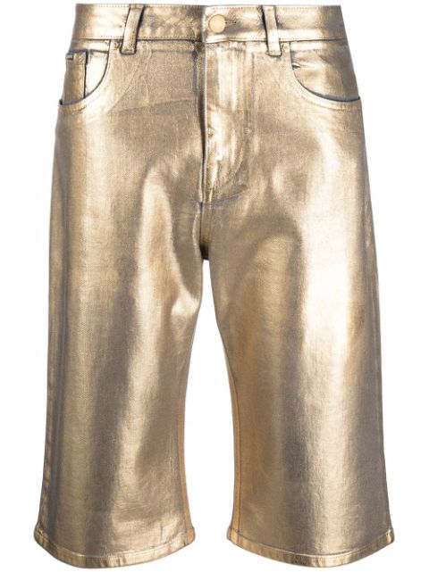 TOM FORD metallic knee-length shorts