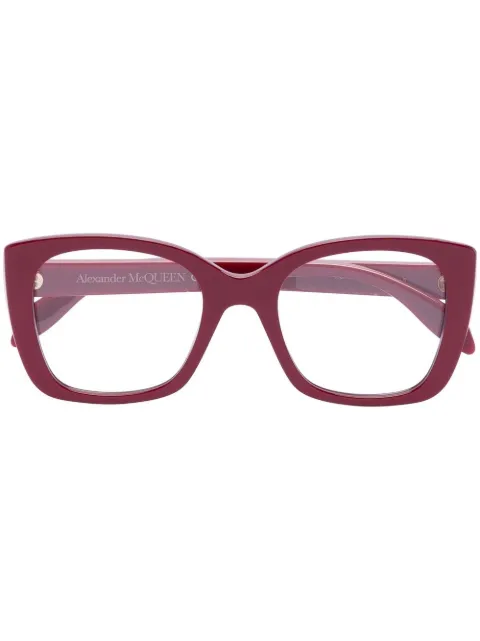 Alexander McQueen Eyewear logo-print oversize-frame glasses