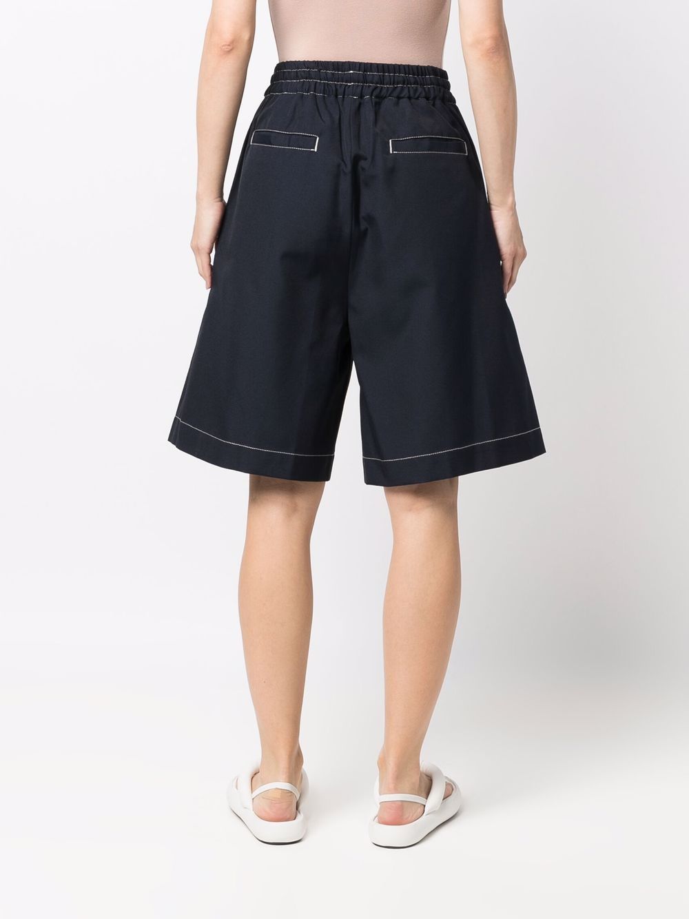 фото Sunnei dark wash elastic-waist shorts