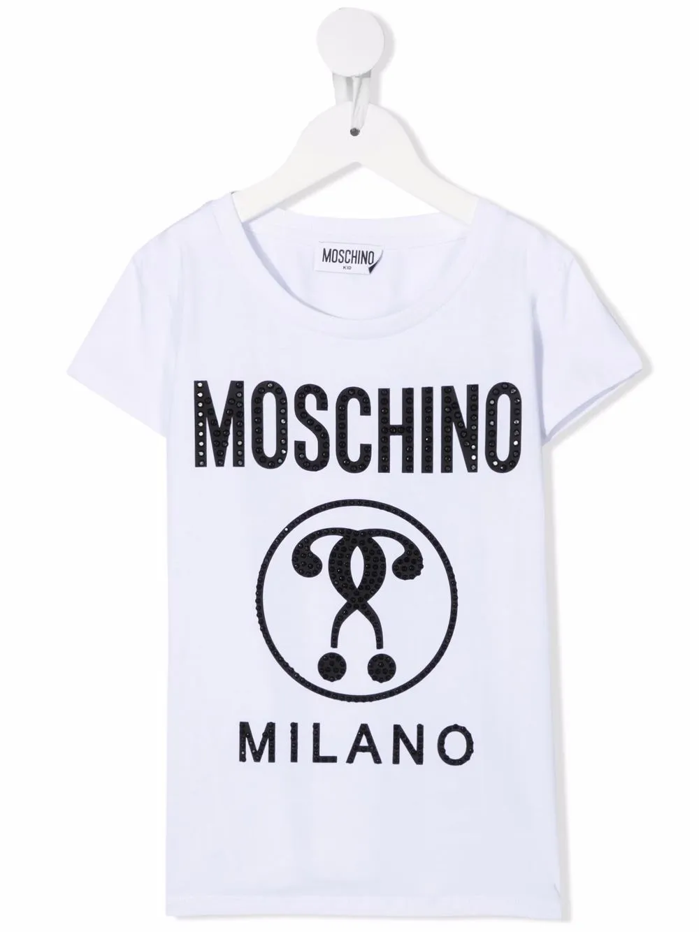 

Moschino Kids playera con logo estampado - Blanco