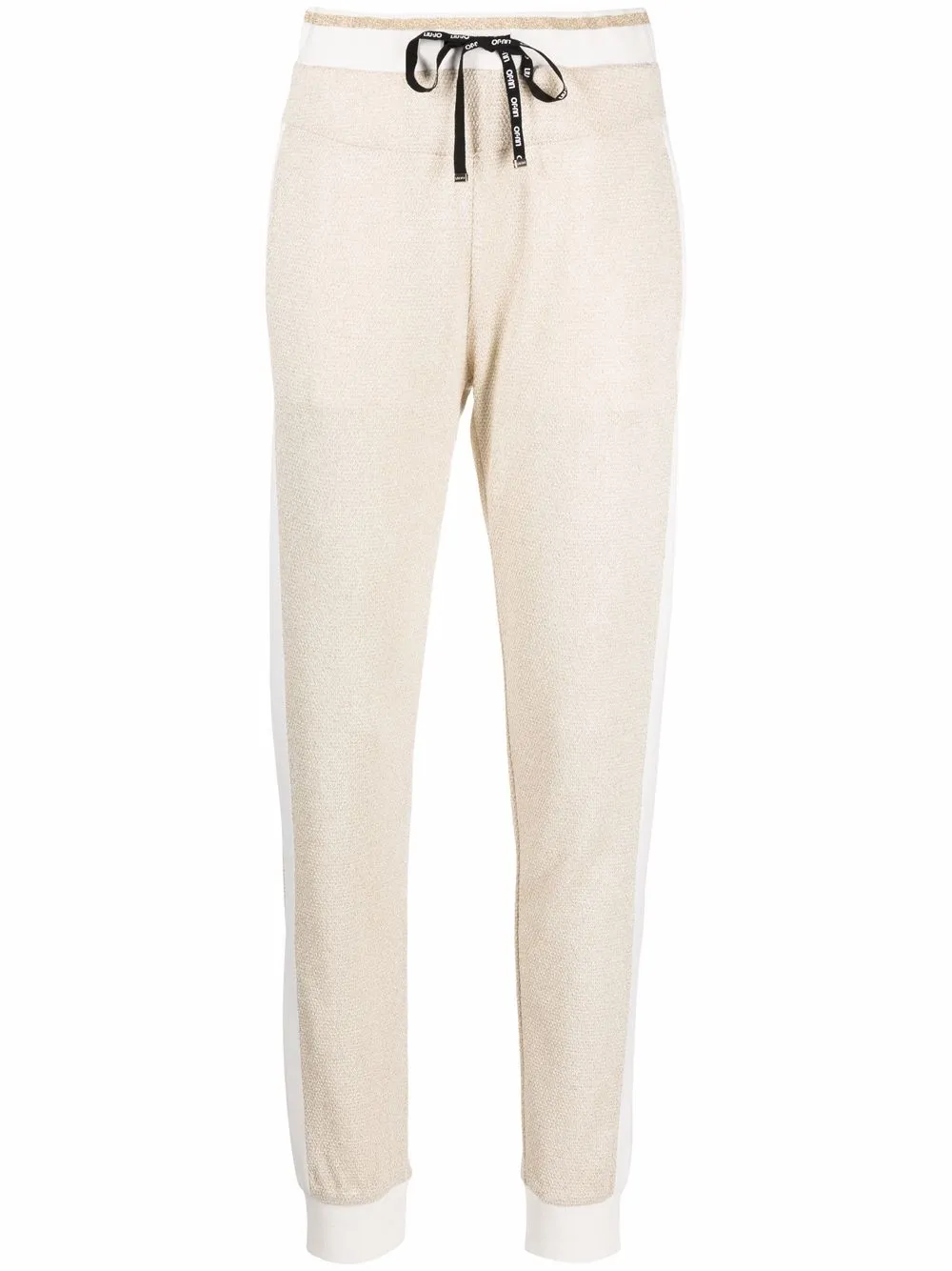 

LIU JO striped-waistband trousers - Neutrals