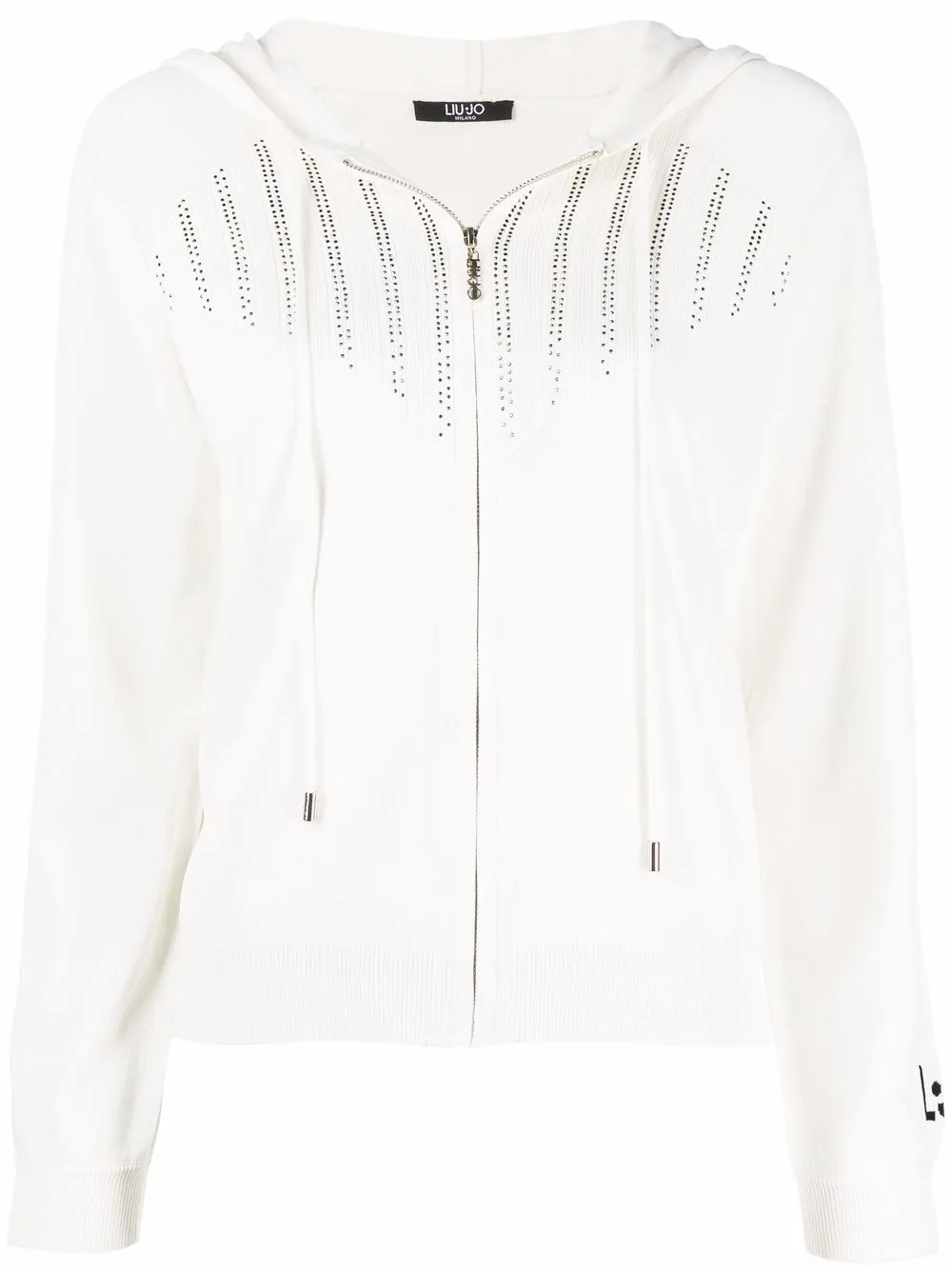 

LIU JO knitted zip-up hoodie - White