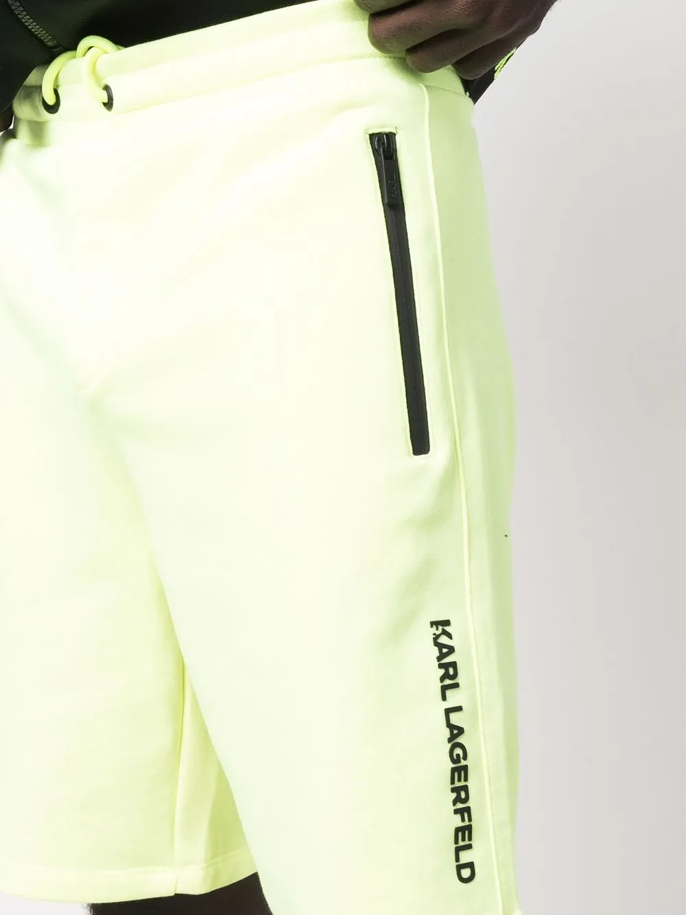 Karl Lagerfeld Trainingsbroek met trekkoord Geel