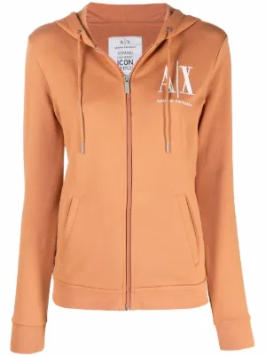 armani exchange zip up moletom com capuz