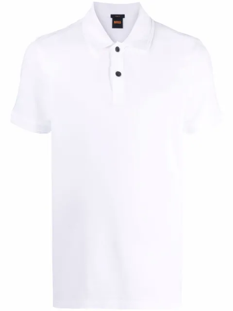 BOSS Camisa polo com estampa de logo