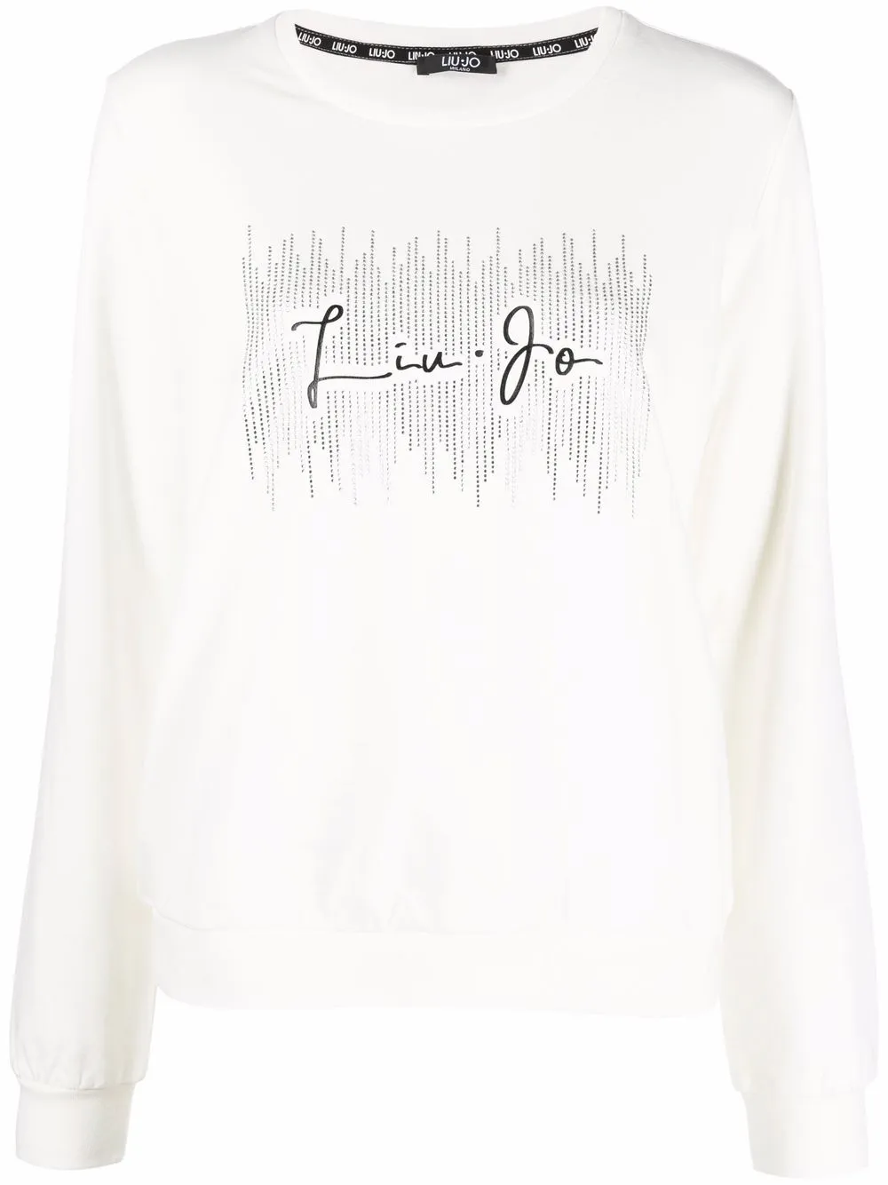 

LIU JO signature logo-print crew-neck sweatshirt - White