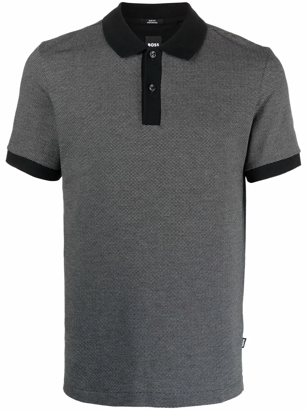 

BOSS playera tipo polo manga corta - Negro