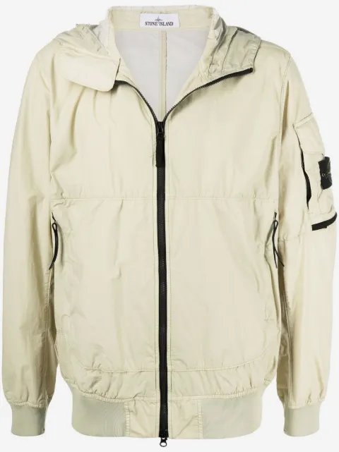 Stone Island Compass badge lightweight hooded jacket