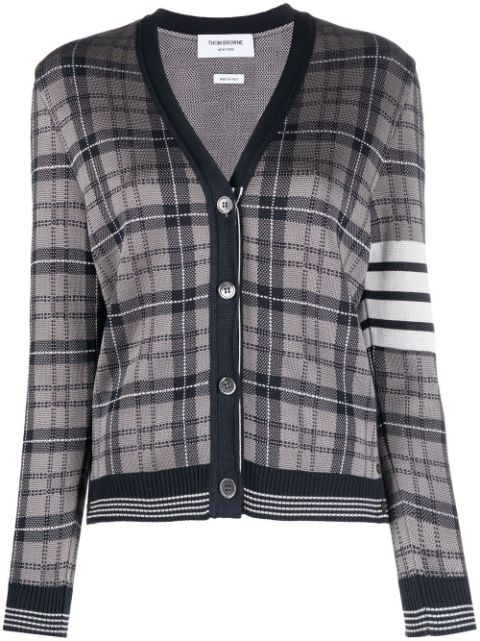 Thom Browne checked knitted cardigan