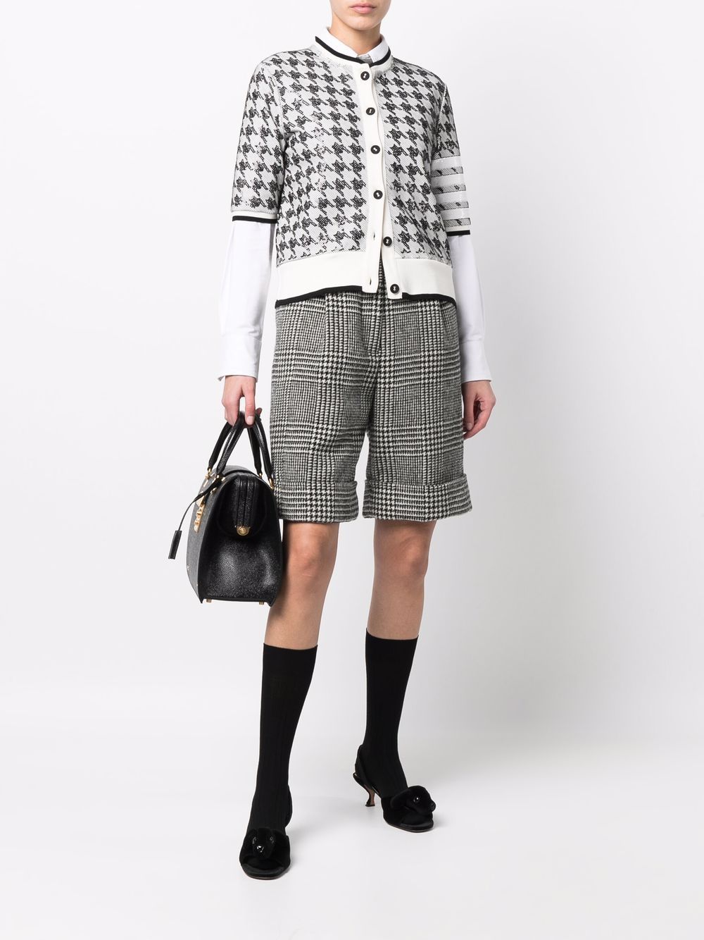 Thom Browne Shorts met print - Zwart