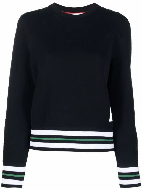 Thom Browne 条纹边饰板球卫衣