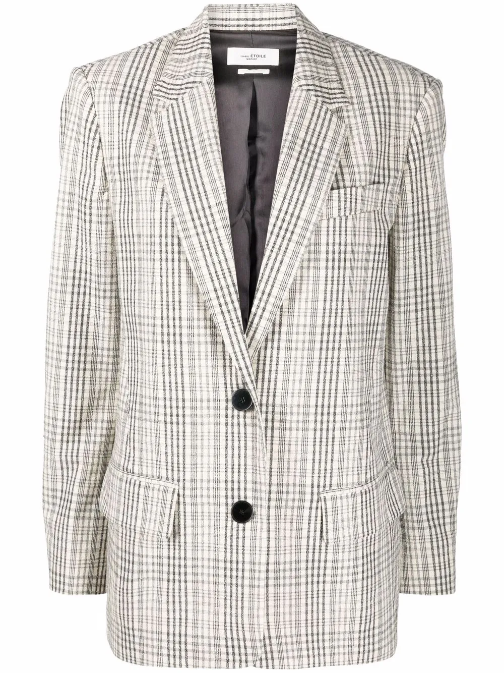 

Isabel Marant Étoile check-print single-breasted blazer - Neutrals