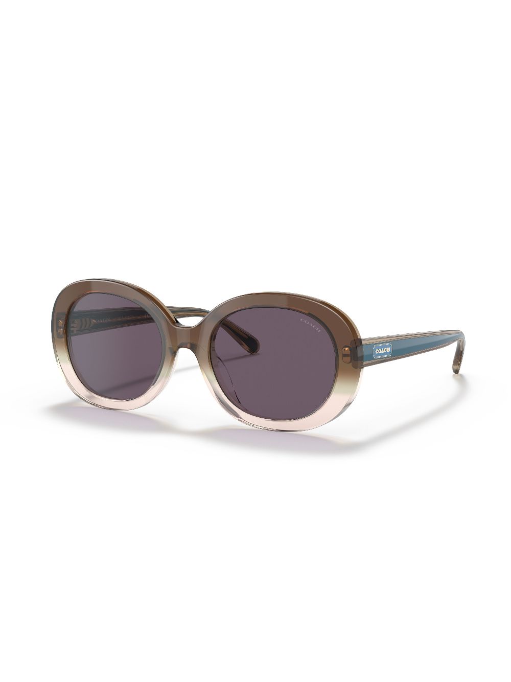 Coach HC8337U C7992 round-frame sunglasses - Brown