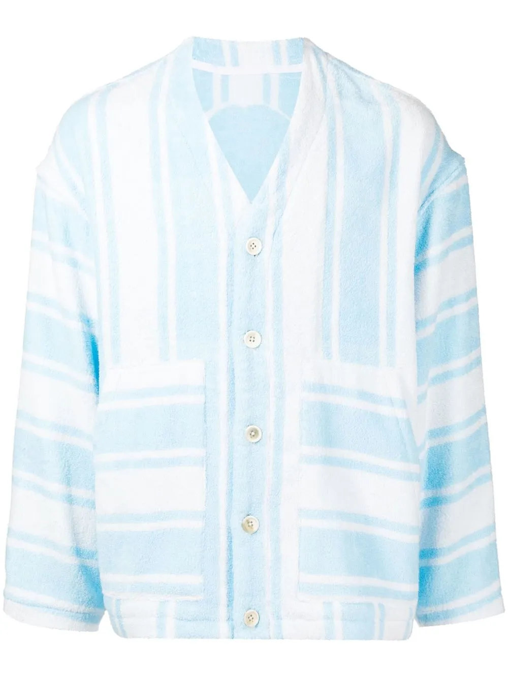 

Mastermind World striped cotton cardigan - Blue