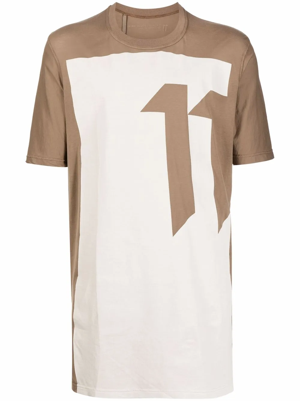 

11 By Boris Bidjan Saberi playera con diseño color block - Marrón
