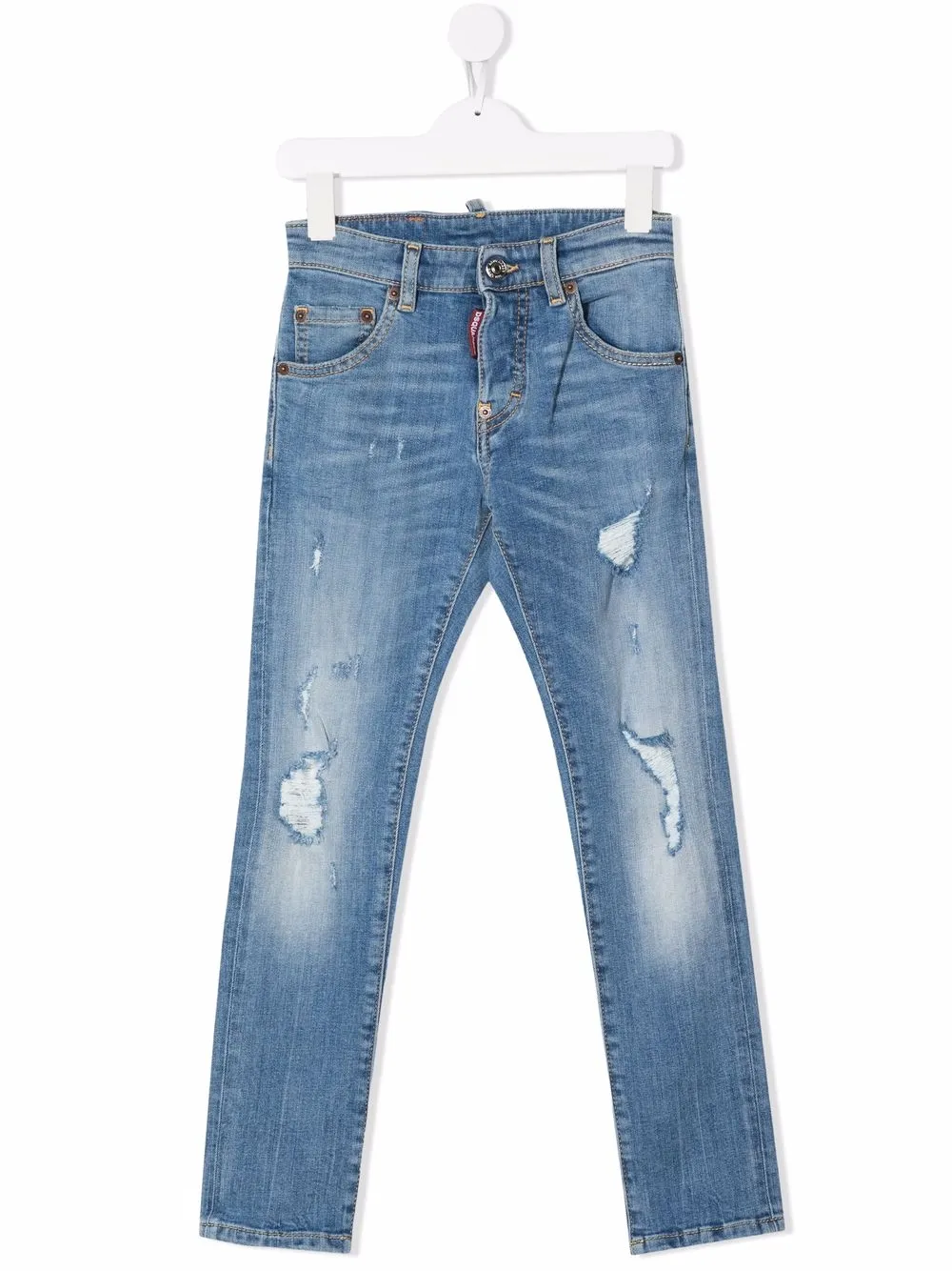 

Dsquared2 Kids jeans con detalle envejecido - Azul