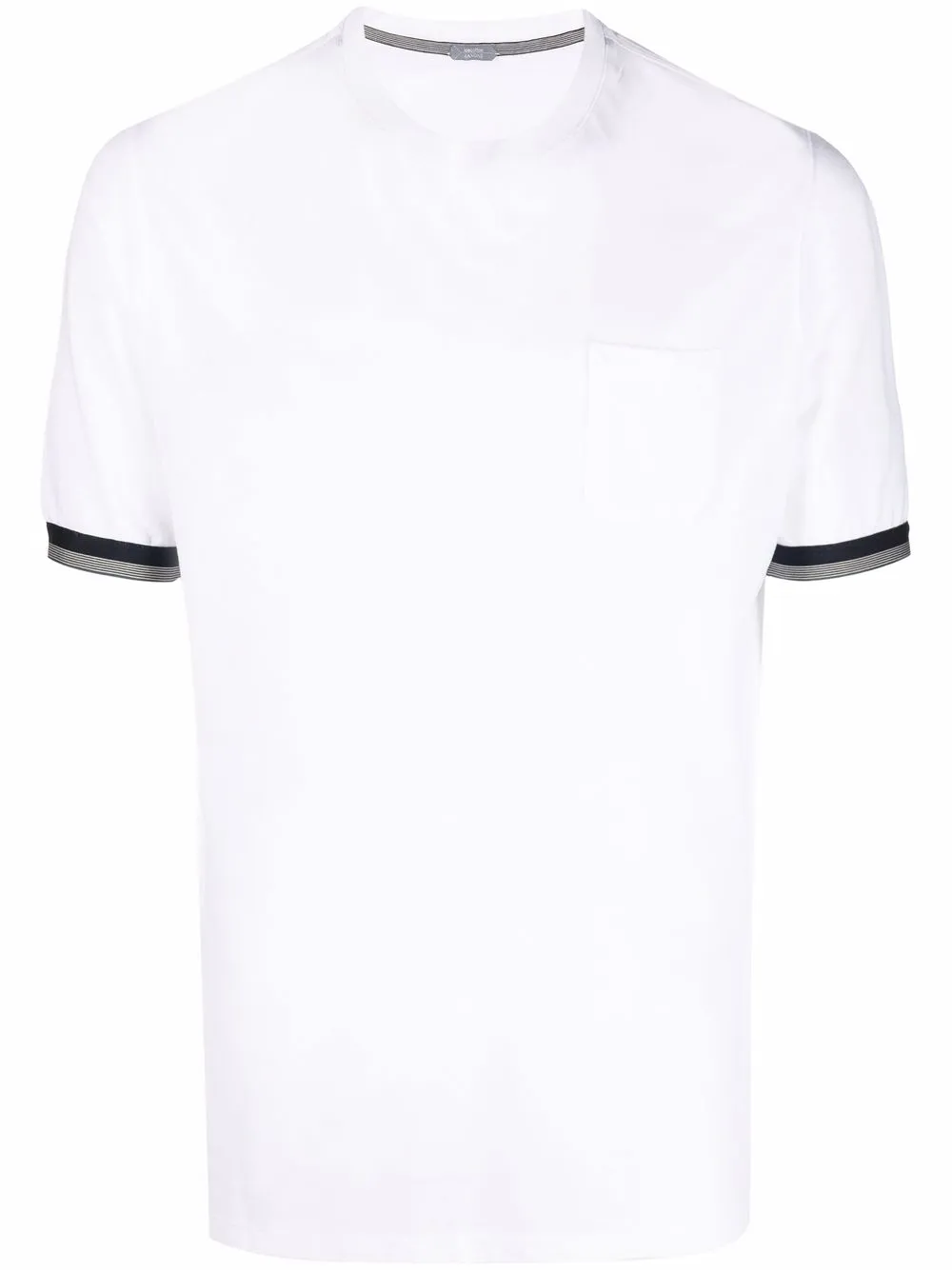 Zanone футболка с контрастными манжетами